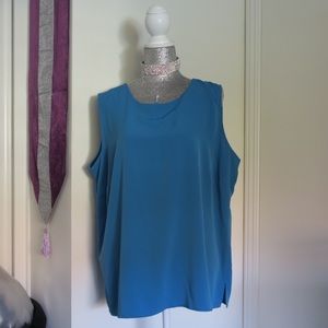 PLUS Sleeveless Solid Light Sky Blue Tank Top